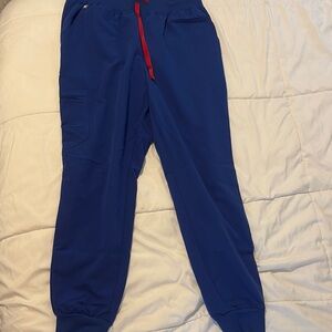 Figs Winning Blue High Waisted Zamora Joggers
